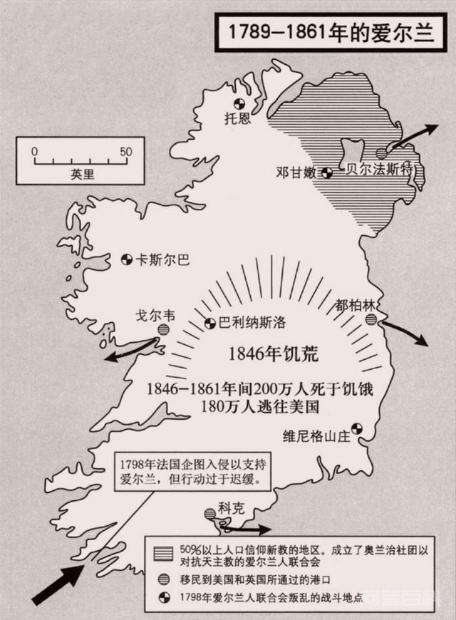爱尔兰离英伦三岛那么近，为什么英国没有全部占领爱尔兰岛？