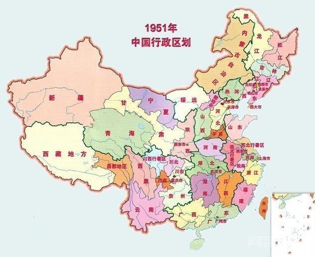 新中国的行政区划<strong>地图</strong>演变：你最喜欢哪个时代的区划<strong>地图</strong>