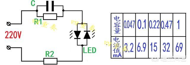 用发光二极管做220V电源指示灯怎么接？