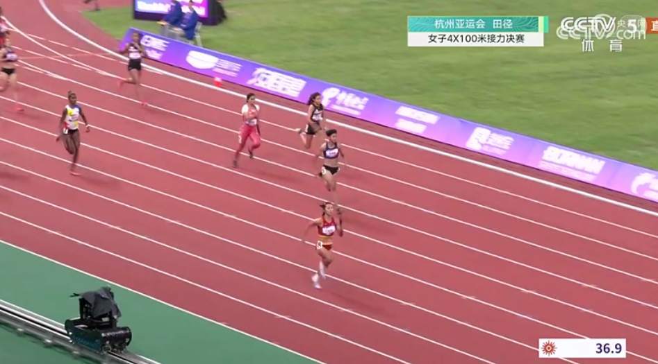 中国队夺得男子4×100米接力和女子4×100米接力亚运冠军