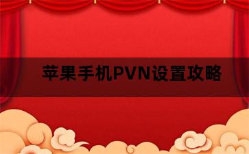 <strong>苹果手机</strong>PVN设置攻略