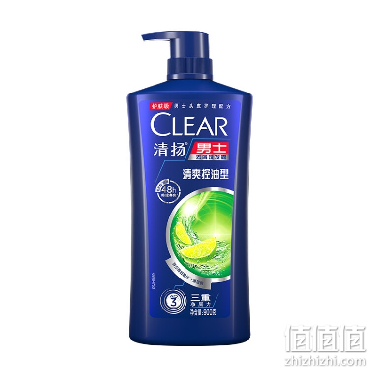 CLEAR 清扬 洗发水 男士去屑洗发水清爽控油型900g 超值大容量